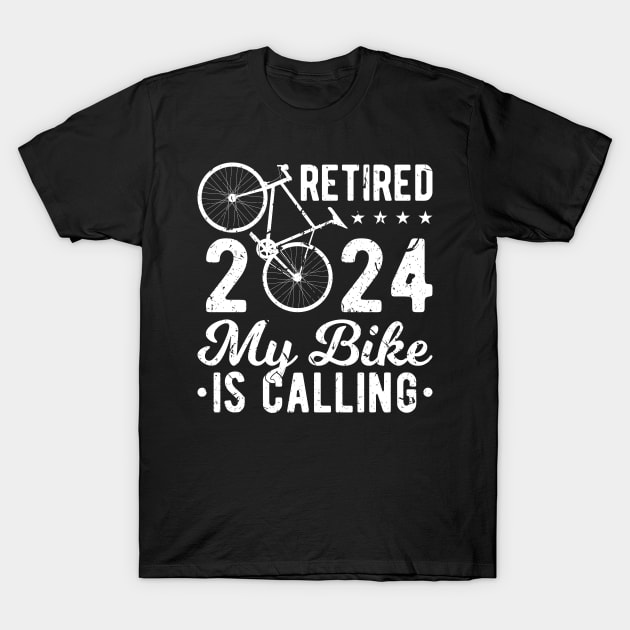 Cyclist Retirement 2024 Retired Cycling Lover Bicycle T-Shirt by Humbas Fun Shirts